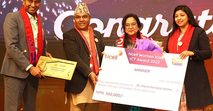 Sheela Kansakar Karki Women Icon ICT Award 2022